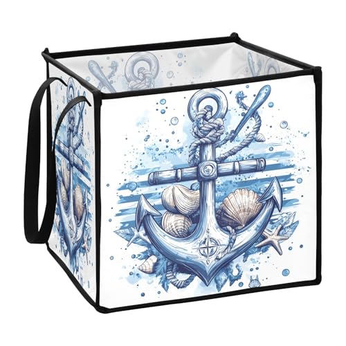 sanluoli Aufbewahrungskorb für Bettwäsche, faltbar, Dekoration, Stoff-Aufbewahrungswürfel, 33 x 33 x 33 cm, Blau sanluoli Aufbewahrungskorb für Bettwäsche, faltbar, Dekoration, Stoff-Aufbewahrungswürfel, 33 x 33 x 33 cm, Blau von sanluoli