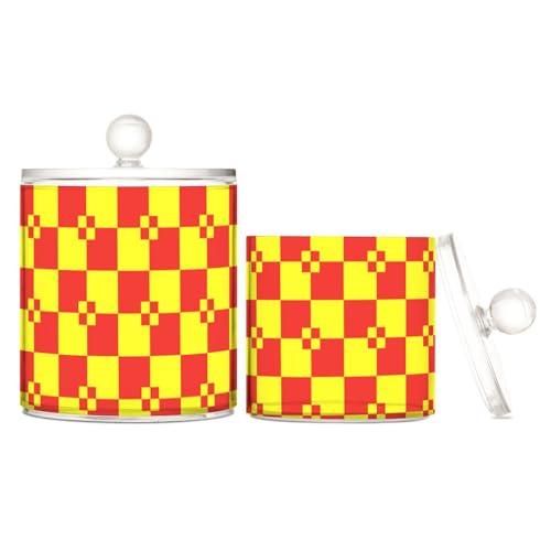 sanluoli Buffalo Plaid Aufbewahrungsbehälter aus Kunststoff, mit Deckel, Kommode, Essentials, dekorative Aufbewahrungsbehälter für Wattestäbchen, Wattepads, Zahnseide-Picker, Büroklammern, 2 Stück sanluoli Buffalo Plaid Aufbewahrungsbehälter aus Kunststoff, mit Deckel, Kommode, Essentials, dekorative Aufbewahrungsbehälter für Wattestäbchen, Wattepads, Zahnseide-Picker, Büroklammern, 2 Stück von sanluoli
