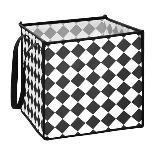 sanluoli Buffalo Plaid White Black baskets for storage containers for dorm collapsable set storage bin 13x13x13 in von sanluoli