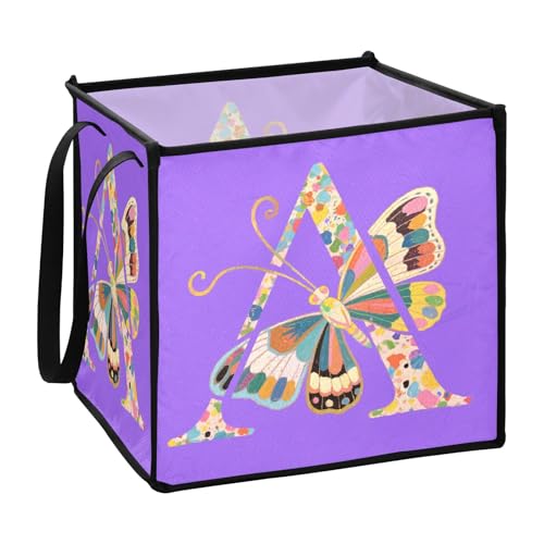 sanluoli Butterfly-Körbe mit Buchstabe A für Regale für Schrank, zusammenklappbarer Aufbewahrungskorb, 33 x 33 x 33 cm sanluoli Butterfly-Körbe mit Buchstabe A für Regale für Schrank, zusammenklappbarer Aufbewahrungskorb, 33 x 33 x 33 cm von sanluoli