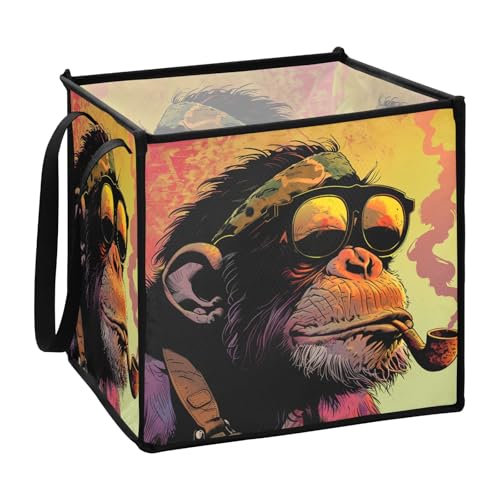 sanluoli Cool Gorilla Organizer und Aufbewahrungskorb für faltbares Regal, 33 x 33 x 33 Zoll von sanluoli