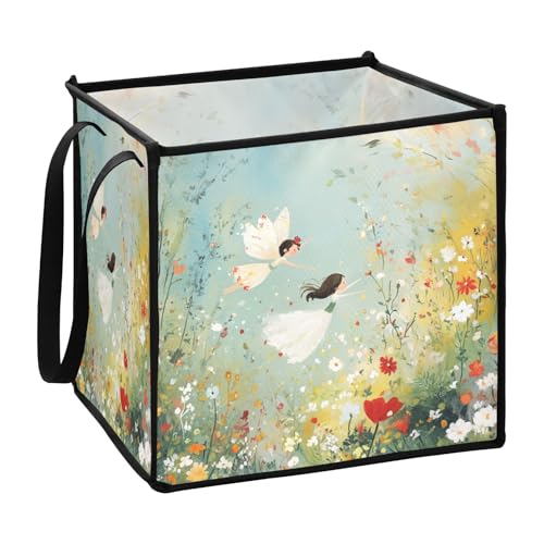 sanluoli Dekorative Körbe für Regale, zusammenklappbar, extra groß, 33 x 33 x 33 cm von sanluoli
