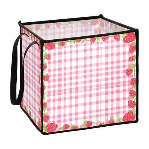 sanluoli Green Peach Checkered Buffalo Regalkörbe Cubby faltbar Leinwand Stoff Lagerung Cubby 13 x 13 x 13 Zoll sanluoli Green Peach Checkered Buffalo Regalkörbe Cubby faltbar Leinwand Stoff Lagerung Cubby 13 x 13 x 13 Zoll von sanluoli
