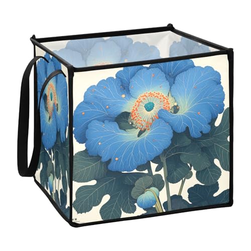 sanluoli Große blaue Blumen-Organizer und Aufbewahrungskorb für Wohnmobile, zusammenklappbare Wäschekörbe, 33 x 33 x 33 cm sanluoli Große blaue Blumen-Organizer und Aufbewahrungskorb für Wohnmobile, zusammenklappbare Wäschekörbe, 33 x 33 x 33 cm von sanluoli