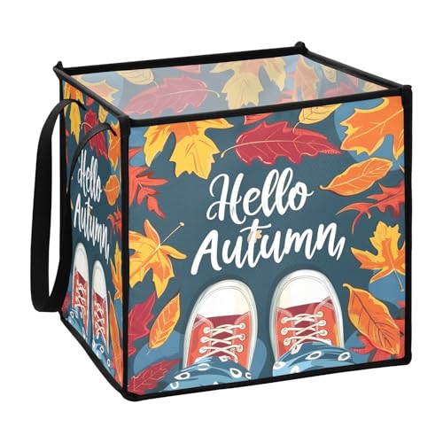 sanluoli Hellow Herbst Ahorn Stoff Würfel Aufbewahrungskörbe für Bettwäsche Dekoration Stoff Würfel Aufbewahrungskörbe 33x33x33 in sanluoli Hellow Herbst Ahorn Stoff Würfel Aufbewahrungskörbe für Bettwäsche Dekoration Stoff Würfel Aufbewahrungskörbe 33x33x33 in von sanluoli