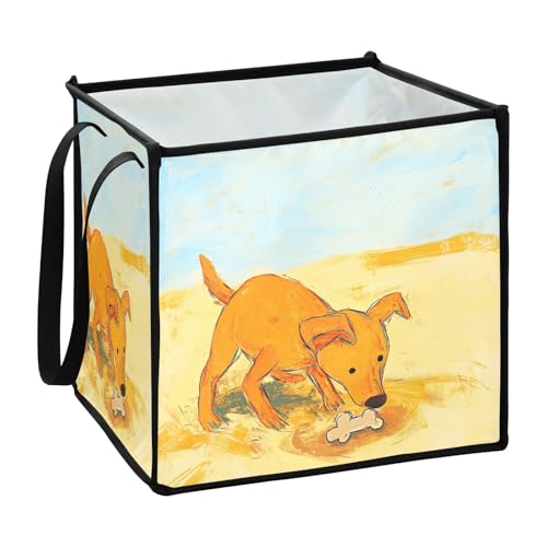 sanluoli Hundegraben nach Knochen im Sandkasten, Organizer und Aufbewahrungskorb für den Schrank, faltbar, dekorierende Körbe zum Organisieren, 33 x 33 x 33 cm sanluoli Hundegraben nach Knochen im Sandkasten, Organizer und Aufbewahrungskorb für den Schrank, faltbar, dekorierende Körbe zum Organisieren, 33 x 33 x 33 cm von sanluoli