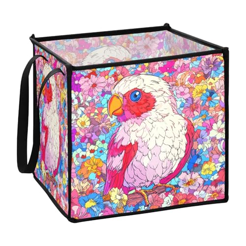sanluoli Lovebird Deko-Körbchen für Klapppapier, 33 x 33 x 33 cm von sanluoli