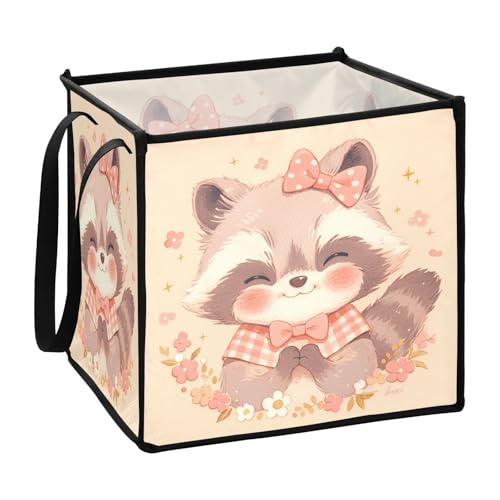 sanluoli Niedliche, einfache Waschbär-Körbe für Aufbewahrungsbehälter für Bettlaken, zusammenklappbar, niedliche Aufbewahrungsbox, 33 x 33 x 33 cm sanluoli Niedliche, einfache Waschbär-Körbe für Aufbewahrungsbehälter für Bettlaken, zusammenklappbar, niedliche Aufbewahrungsbox, 33 x 33 x 33 cm von sanluoli