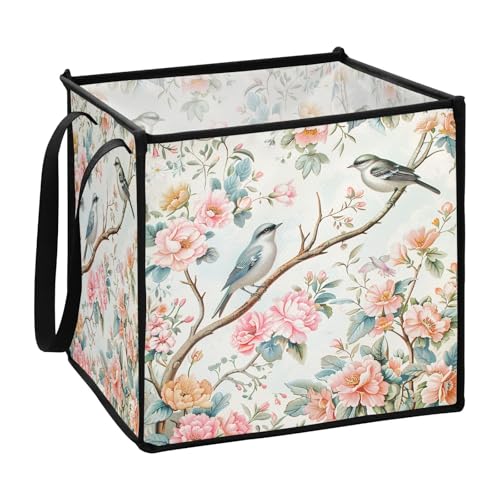 sanluoli Niedliche Illustration Vogel Frühling Stoff Würfel Aufbewahrungskörbe für Haus Faltbare Decken Regalkörbe 33x33x33 In sanluoli Niedliche Illustration Vogel Frühling Stoff Würfel Aufbewahrungskörbe für Haus Faltbare Decken Regalkörbe 33x33x33 In von sanluoli