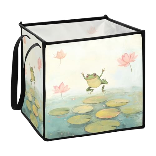 sanluoli Niedlicher Frosch grün Frühling Blumen Regalkörbe für Stoff Dekoration Stoffkörbe 33x33x33 in sanluoli Niedlicher Frosch grün Frühling Blumen Regalkörbe für Stoff Dekoration Stoffkörbe 33x33x33 in von sanluoli