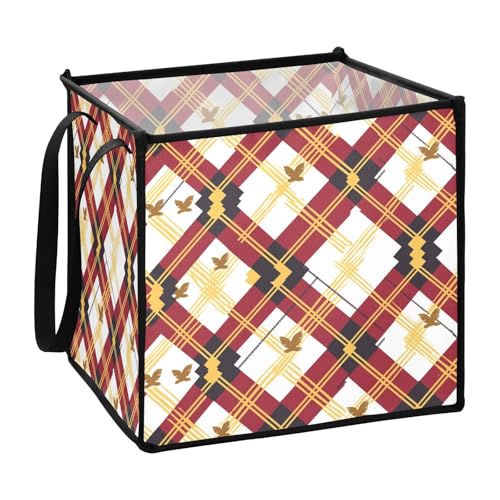 sanluoli Organizer und Aufbewahrungskorb für den Schrank, faltbar, groß, faltbar, 33 x 33 x 33 cm, Rot / Gelb / Schwarz sanluoli Organizer und Aufbewahrungskorb für den Schrank, faltbar, groß, faltbar, 33 x 33 x 33 cm, Rot / Gelb / Schwarz von sanluoli