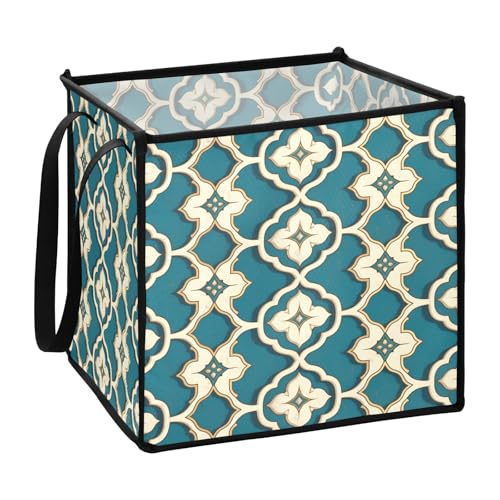 sanluoli Pasley Aufbewahrungsbox mit modernem geometrischem Muster für große dekorative Körbe 33 x 33 x 33 cm von sanluoli