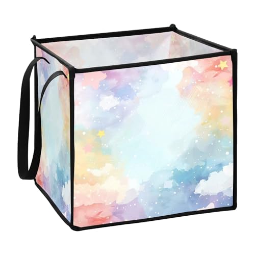 sanluoli Regenbogen-Aufbewahrungsbehälter für Schrank, faltbar, große Stoffkörbe, 33 x 33 x 33 cm sanluoli Regenbogen-Aufbewahrungsbehälter für Schrank, faltbar, große Stoffkörbe, 33 x 33 x 33 cm von sanluoli