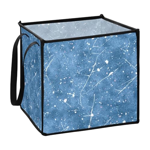 sanluoli Retro blau meliert Wäschekorb Aufbewahrungsboxen Faltbox Campingkorb 33 x 33 x 33 cm sanluoli Retro blau meliert Wäschekorb Aufbewahrungsboxen Faltbox Campingkorb 33 x 33 x 33 cm von sanluoli
