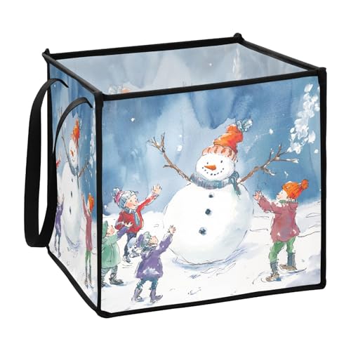 sanluoli Schneemänner Kinder Schnee Winter Körbe für Aufbewahrungsbehälter für Spielzeug, quadratischer Aufbewahrungsbehälter, 33 x 33 x 33 cm sanluoli Schneemänner Kinder Schnee Winter Körbe für Aufbewahrungsbehälter für Spielzeug, quadratischer Aufbewahrungsbehälter, 33 x 33 x 33 cm von sanluoli