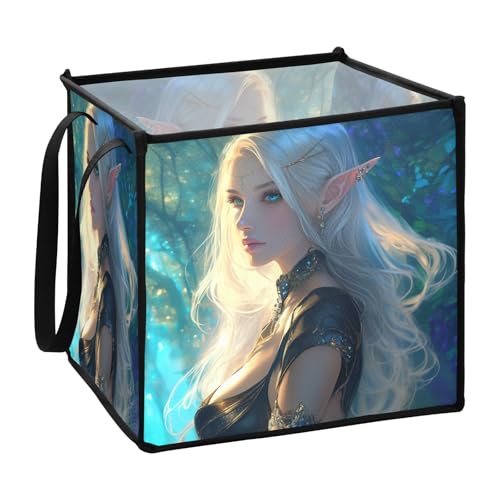 sanluoli Schöne sexy Elfenfrau-Aufbewahrungskörbe für Bettlaken, zusammenklappbar, Stoffkörbe, 33 x 33 x 33 cm sanluoli Schöne sexy Elfenfrau-Aufbewahrungskörbe für Bettlaken, zusammenklappbar, Stoffkörbe, 33 x 33 x 33 cm von sanluoli