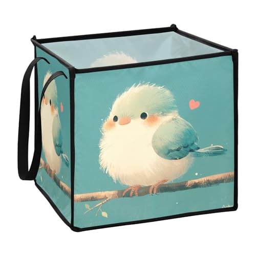 sanluoli Simple Mint Green Cute Girl Körbe für Regale für Spielzeug, faltbare Allzweckkörbe für Aufbewahrungsbehälter, 33 x 33 x 33 cm von sanluoli
