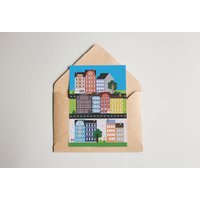 Postkarte Häuser | in A6 Format von sarahdaubdesign