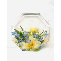 Blumen Tablett, Sechseck Schmuck Brautstrauß in Resin Schmuckhalter, Konserviert von sarcasmnsunshineshop