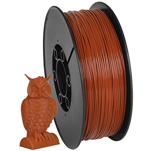 Braun PLA Filament 1,75mm (Draht) für 3D-Drucker MADE IN EU (Braun, 1kg) von sarcia.eu