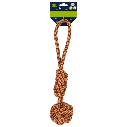 ZERRSPIELZEUG für Hunde, ROBUST 39,5 cm, Spielzeug ZUM APPORTIEREN, ZIEHEN, KAUEN, Baumwollschnur (E) von sarcia.eu