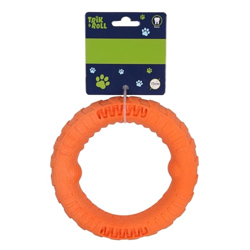 Zahnpflege Spielzeug für Hunde, KAUSPIELZEUG zum Apportieren, ZUM WERFEN, zur Zahnreinigung 17 cm (J) von sarcia.eu