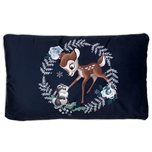 sarcia.eu Bambi Disney Marineblaues Kissen, rechteckig, Velours, 50x30 cm, Oeko-TEX von sarcia.eu