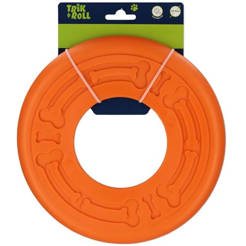 sarcia.eu Oranger Apportier‑Disk für Hunde, Frisbee, Wurfspielzeug –  25,5 cm (N) von sarcia.eu