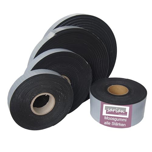 Dichtungsband Selbstklebend 10m Rolle Moosgummidichtung Gummidichtung Türdichtung Hubdach Moosgummi EPDM Schaumstoff Dichtung (Stärke: 10mm, Breite: 80mm (8cm)) von sarian