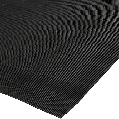 Feinriefe Feinriefenmatte Gummimatte Kabelmatte | MIT ODER OHNE KLEBESCHICHT - Breite: 1m, Stärke: 3mm, Länge wählen Sie selbst aus (mit Klebeschicht, 100cm x 100cm) von sarian