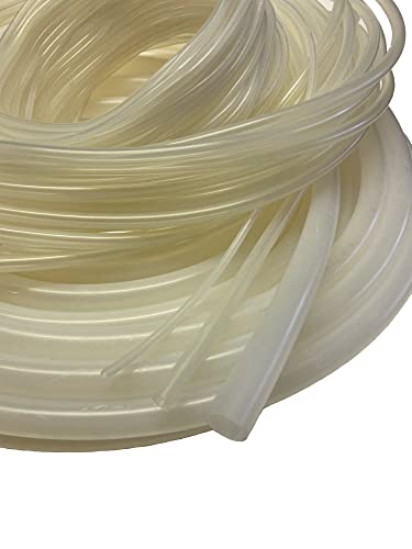 sarian Flexibler Silikonschlauch Lebensmittelqualität FDA-Konform transluzenter Schlauch (7mm x 11mm) Innendurchmesser x Außendurchmesser,viele Größen, 1 Stück = 1 Meter von sarian