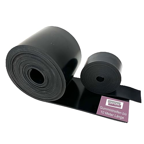 Gummistreifen 3 mm stark viele Größen Industriequalität Gummiunterlage Schutzmatte Gummidichtung Rolle Garage Matte Industriegummi Bautenschutzmatte Vollgummi Gummileiste (2000x80x3mm) von sarian