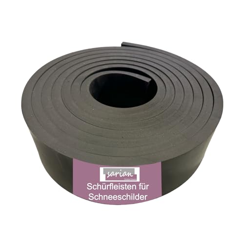 Schürfleiste Gummileiste 10mm - 20mm stark bis 10m Länge Gummilippe Gummigewebeleiste Schneeräumleiste (Stärke: 15mm, 3m x 8cm) von sarian