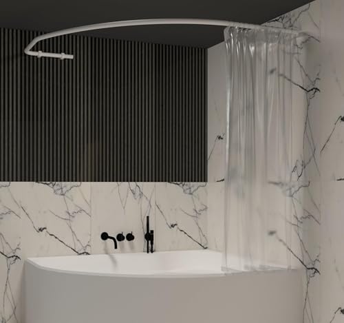 Sasko Duschvorhangstange Duschstange Duschvorhang Diamant Form für Ecke Badezimmer Badewanne & Dusche Aluminium Stabile Belastbarkeit 25 kg Gardinenstange für Vorhang Wandmontage - Weiß - 80x120 cm Sasko Duschvorhangstange Duschstange Duschvorhang Diamant Form für Ecke Badezimmer Badewanne & Dusche Aluminium Stabile Belastbarkeit 25 kg Gardinenstange für Vorhang Wandmontage - Weiß - 80x120 cm von sasko