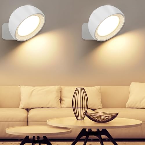 satxtv 1 Stück Led wandleuchte innenwandlampe Wandlichter ohne stromanschluss Nachttischlampe akku 360° Drehbare Touch Control Leuchten Für Kinder Wohnzimmer Schlafzimmer von satxtv