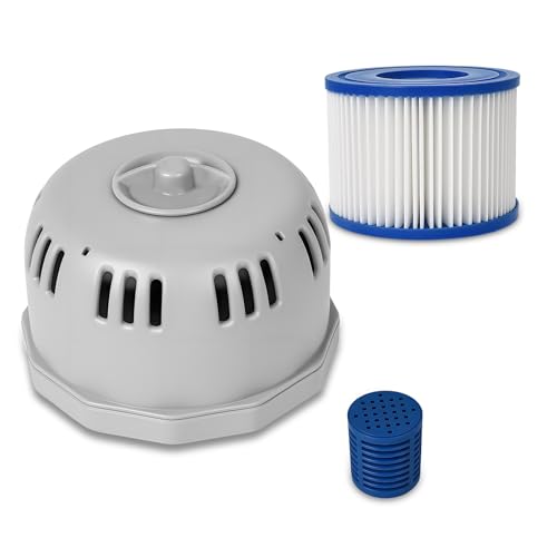 sawluv Ersatz-Whirlpool-Teil P05343, P6653 Filterkartuschenhalter und VI Spa-Filter passend für Best Way Cole Man Salu Spa, Filterkartuschenhalter nur für Whirlpools Lay-Z-Spa, mit Mineral-Stick von sawluv
