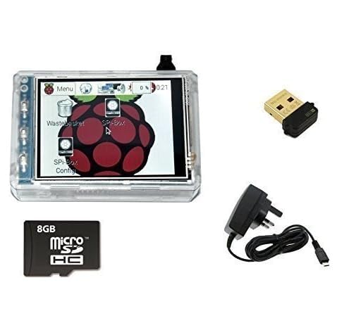 3.2" TFT LCD Mit Transparente Schutzhülle Bundel 8GB Karte Netzteil + Wi-fi Adaptor - Durchsichtig von sb components