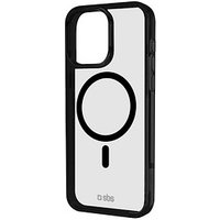sbs Mag Frame Handy-Cover für Apple iPhone 16 Pro Max transparent, schwarz von sbs