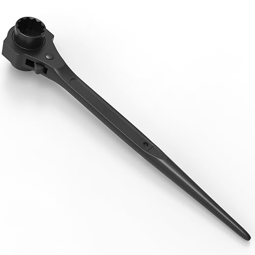 Scafom-rux Hammerkopf-Doppelratsche [36cm Länge | SW 19/22] Gerüstbauratsche - Gerüstschlüssel - Gerüstratsche - Ratsche für Gerüstbau - Gerüst Zubehör von Scafom-rux