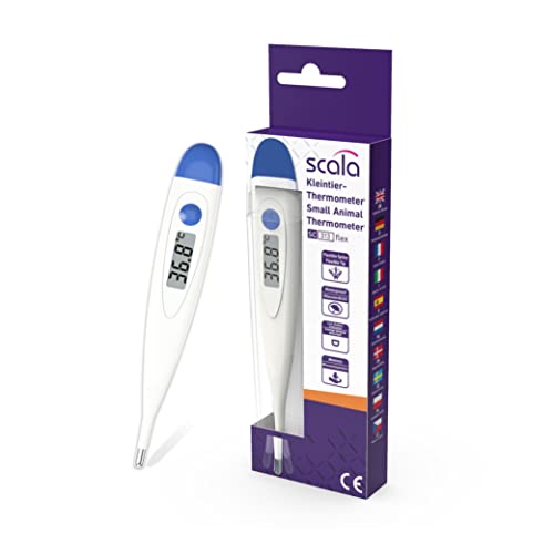 SC 313 flex Speed Haustier Thermometer mit Flexibler Messspitze zum sanften Messen der Körpertemperatur für kleine Säugetiere wie Hunde, Katzen und Hamster von scala