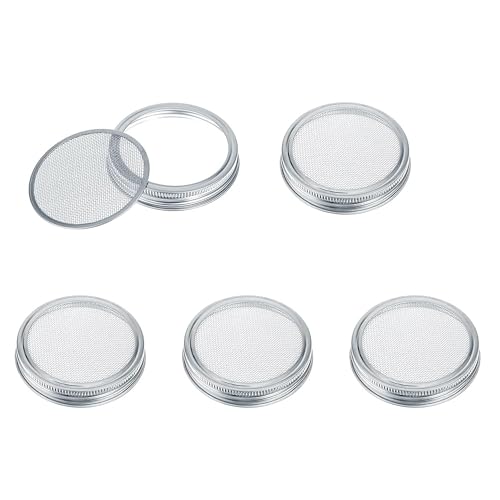 5 Stück,Keimglasdeckel 86mm,Sprossengläser Deckel,Sprossengläser Deckel Edelstahl,Keimdeckel Siebdeckel,Für Gläser Einmachglas Wachsende Sprösslingen Samen Keimgerät Sprossensystem Sprossenzucht von scalingscal