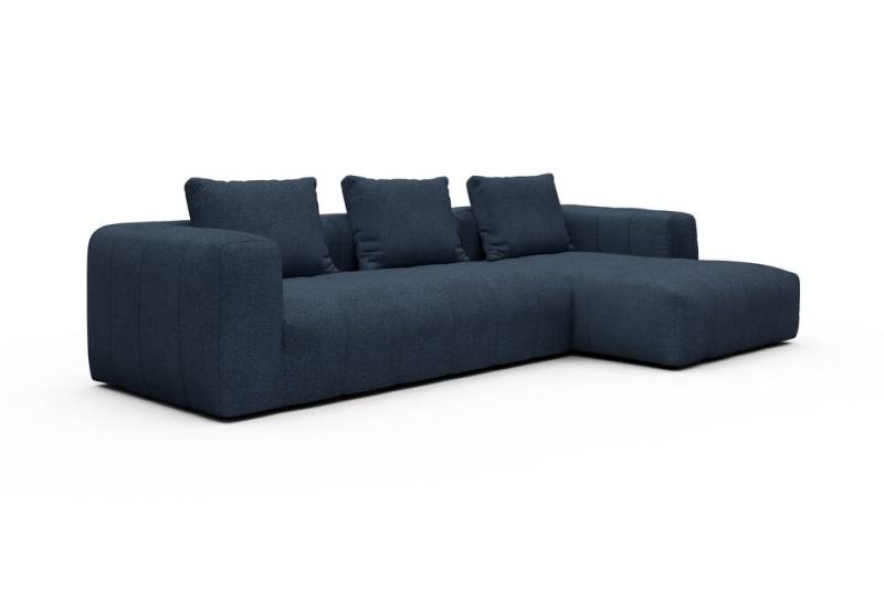 ScandinavianUpholstery K612 Lounger PK3 537 Blue Bouclé Chaise rechts von scandinavianupholstery