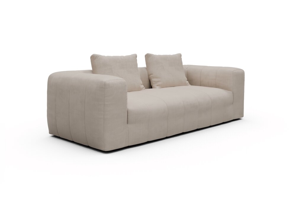 ScandinavianUpholstery K612 Sofa 3-Sitzer PK2 311 Off White Cordufine von scandinavianupholstery