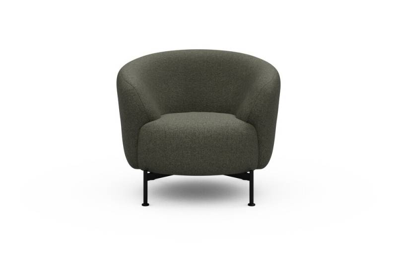 ScandinavianUpholstery Sessel Gran K450 PK2 335 Winter Moss Sama Metall, schwarz - x-förmige Auflagefläche von scandinavianupholstery
