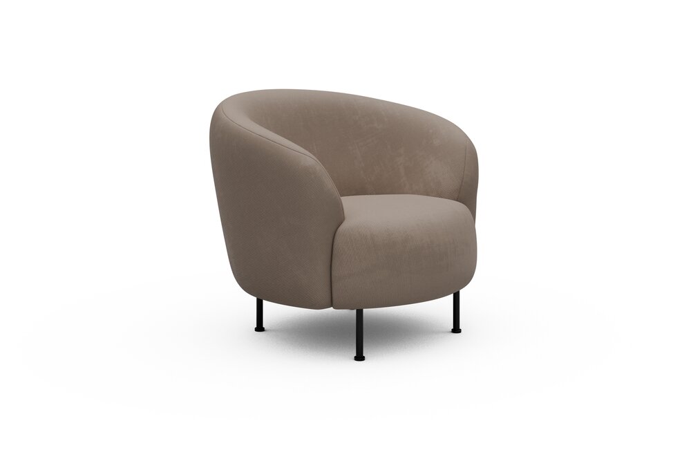 ScandinavianUpholstery Sessel Gran PK2 318 Beige Cordufine Metall, schwarz - runde Auflagefläche ScandinavianUpholstery Sessel Gran PK2 318 Beige Cordufine Metall, schwarz - runde Auflagefläche von scandinavianupholstery