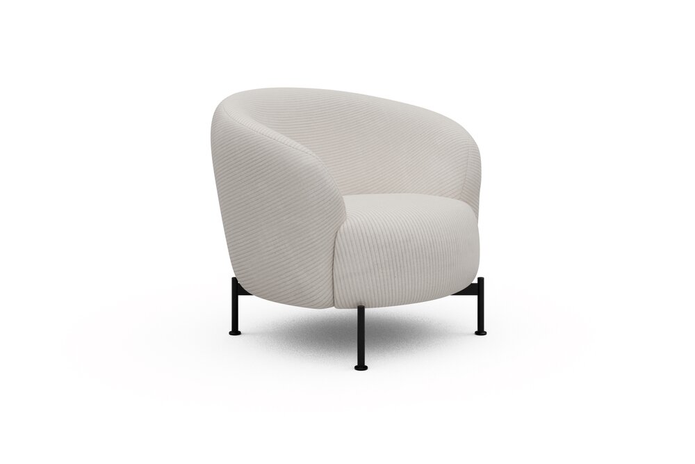 ScandinavianUpholstery Sessel Gran PK2 594 Ivory Corduroy Metall, schwarz - x-förmige Auflagefläche ScandinavianUpholstery Sessel Gran PK2 594 Ivory Corduroy Metall, schwarz - x-förmige Auflagefläche von scandinavianupholstery