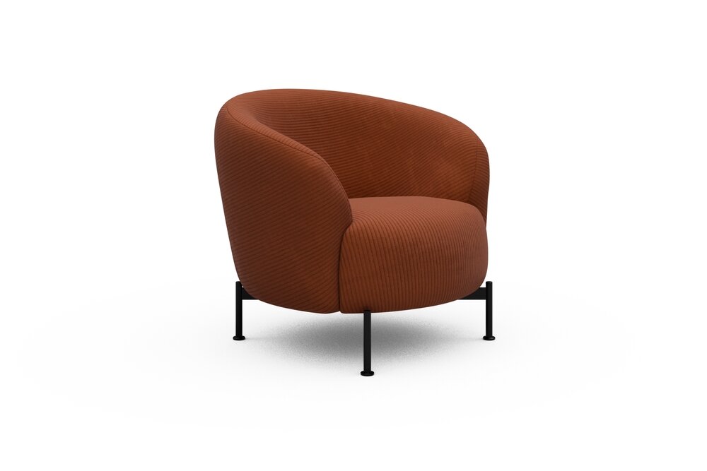 ScandinavianUpholstery Sessel Gran PK2 595 Burnt Orange Corduroy Metall, schwarz - x-förmige Auflagefläche ScandinavianUpholstery Sessel Gran PK2 595 Burnt Orange Corduroy Metall, schwarz - x-förmige Auflagefläche von scandinavianupholstery