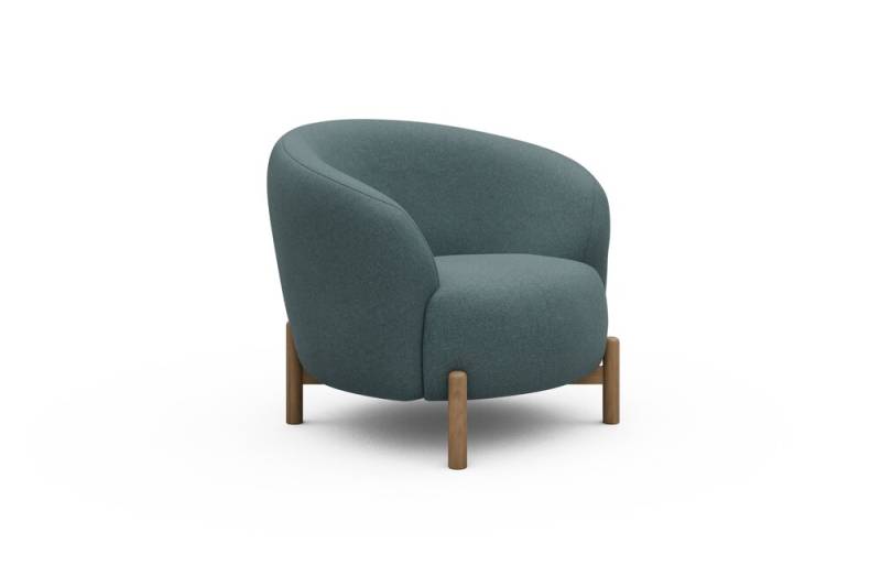 ScandinavianUpholstery Sessel Gran PK3 442 Washed Green Satya  Oak, Lacquered - x-förmig von scandinavianupholstery