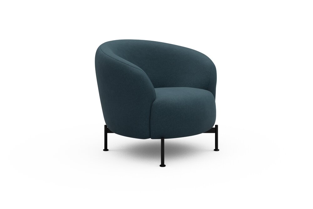 ScandinavianUpholstery Sessel Gran PK3 443 Deep Blue Satya Metall, schwarz - x-förmige Auflagefläche ScandinavianUpholstery Sessel Gran PK3 443 Deep Blue Satya Metall, schwarz - x-förmige Auflagefläche von scandinavianupholstery