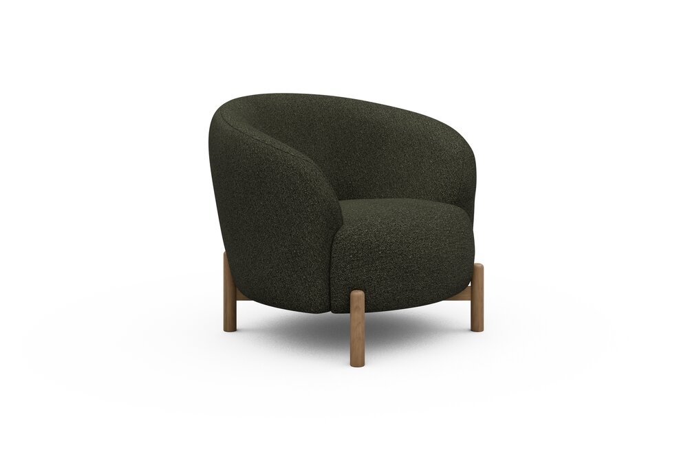 ScandinavianUpholstery Sessel Gran PK3 535 Forest Green Bouclé Oak, Lacquered - x-förmig ScandinavianUpholstery Sessel Gran PK3 535 Forest Green Bouclé Oak, Lacquered - x-förmig von scandinavianupholstery